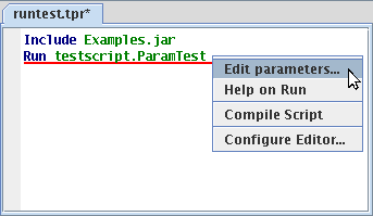 Edit Properties in Run context menu