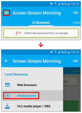 Screen Stream Mirroring - RTSP
          configuration