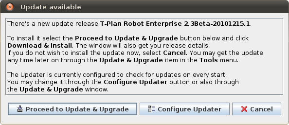 Auto Updater new
      release message